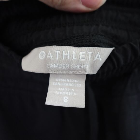 Athleta Camden Black Short 8 Athletic Sustainable Athleisure Travel Lightweight - Picture 3 of 8